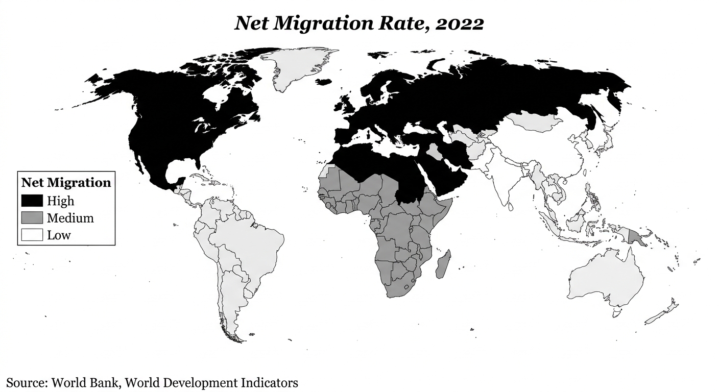 Net Migration Rate, 2022