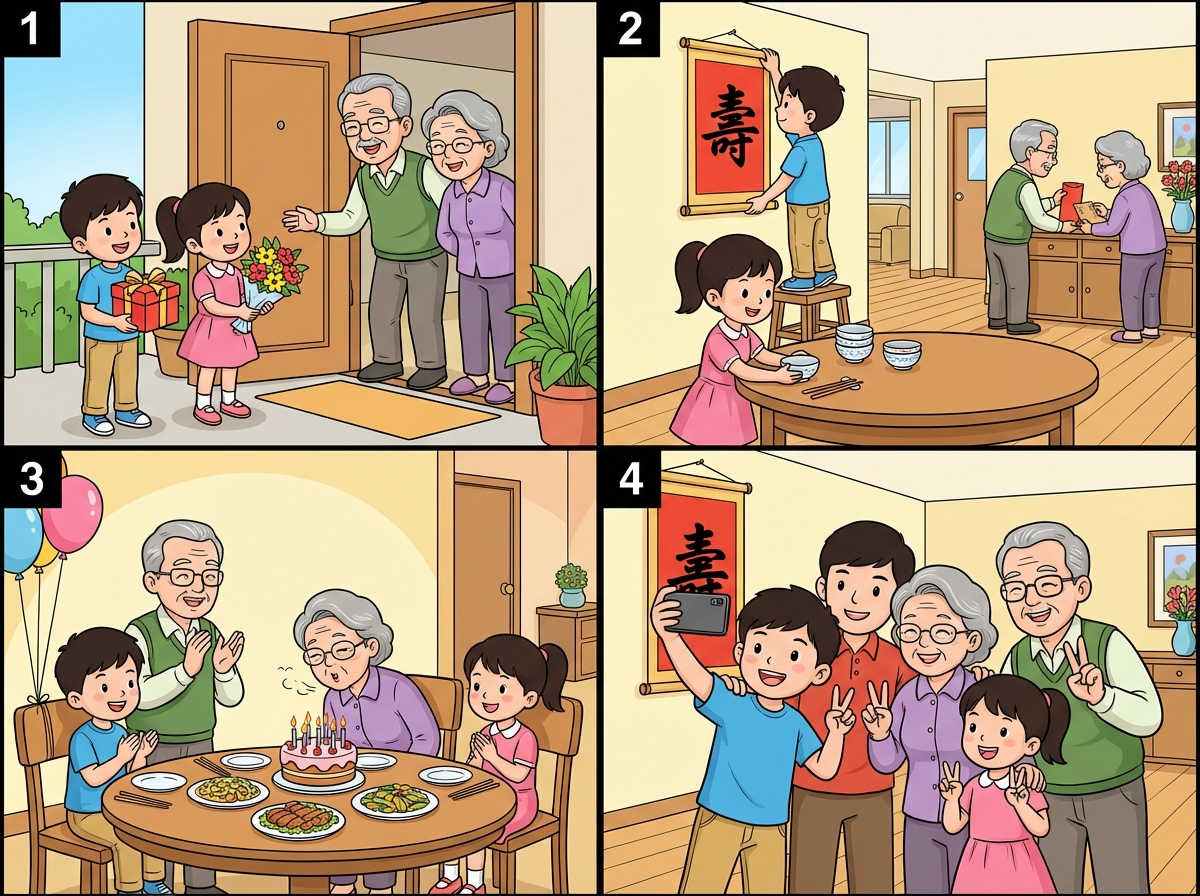 Story narration panels