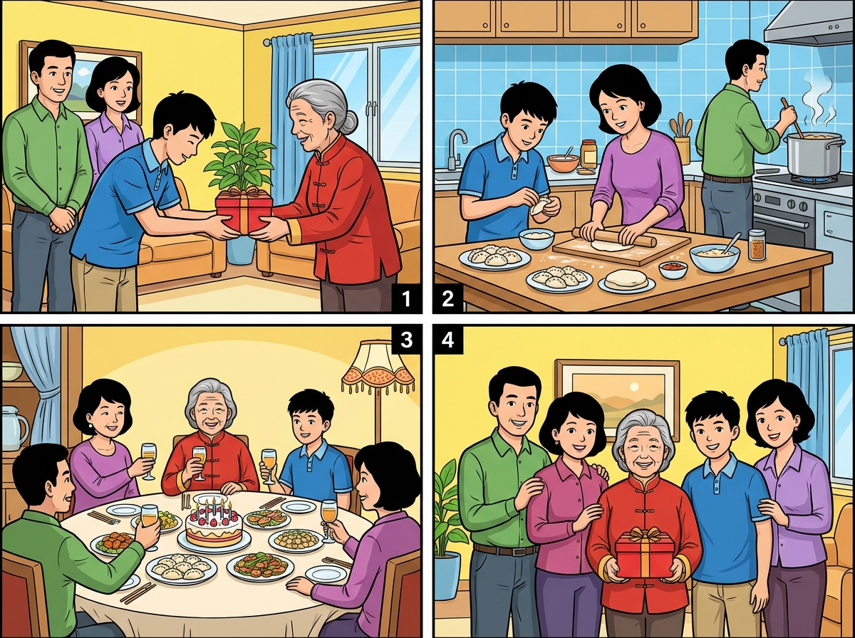 Story narration panels