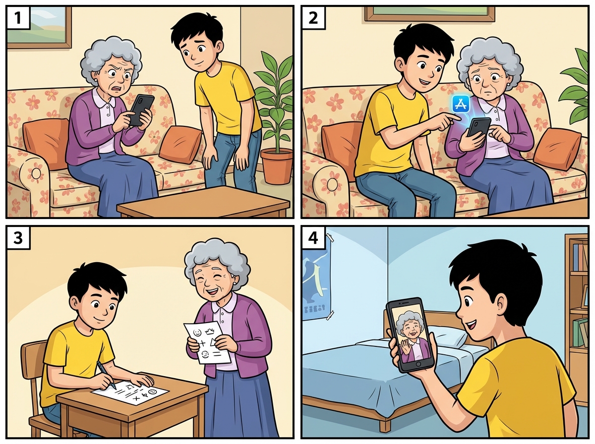Story narration panels