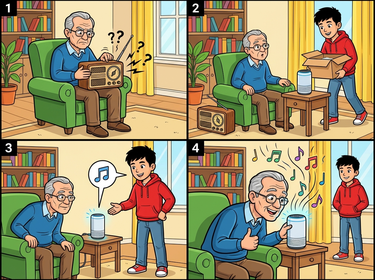 Story narration panels