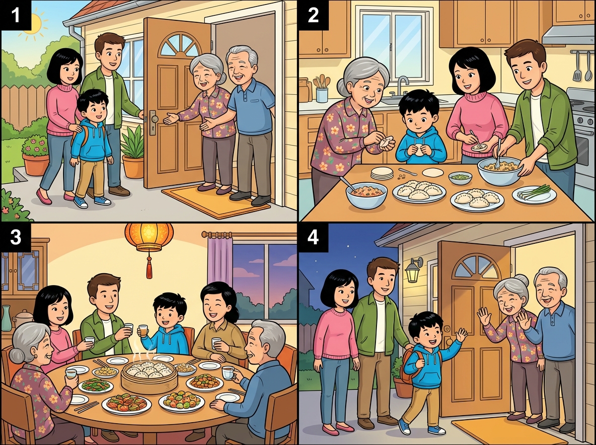 Story narration panels