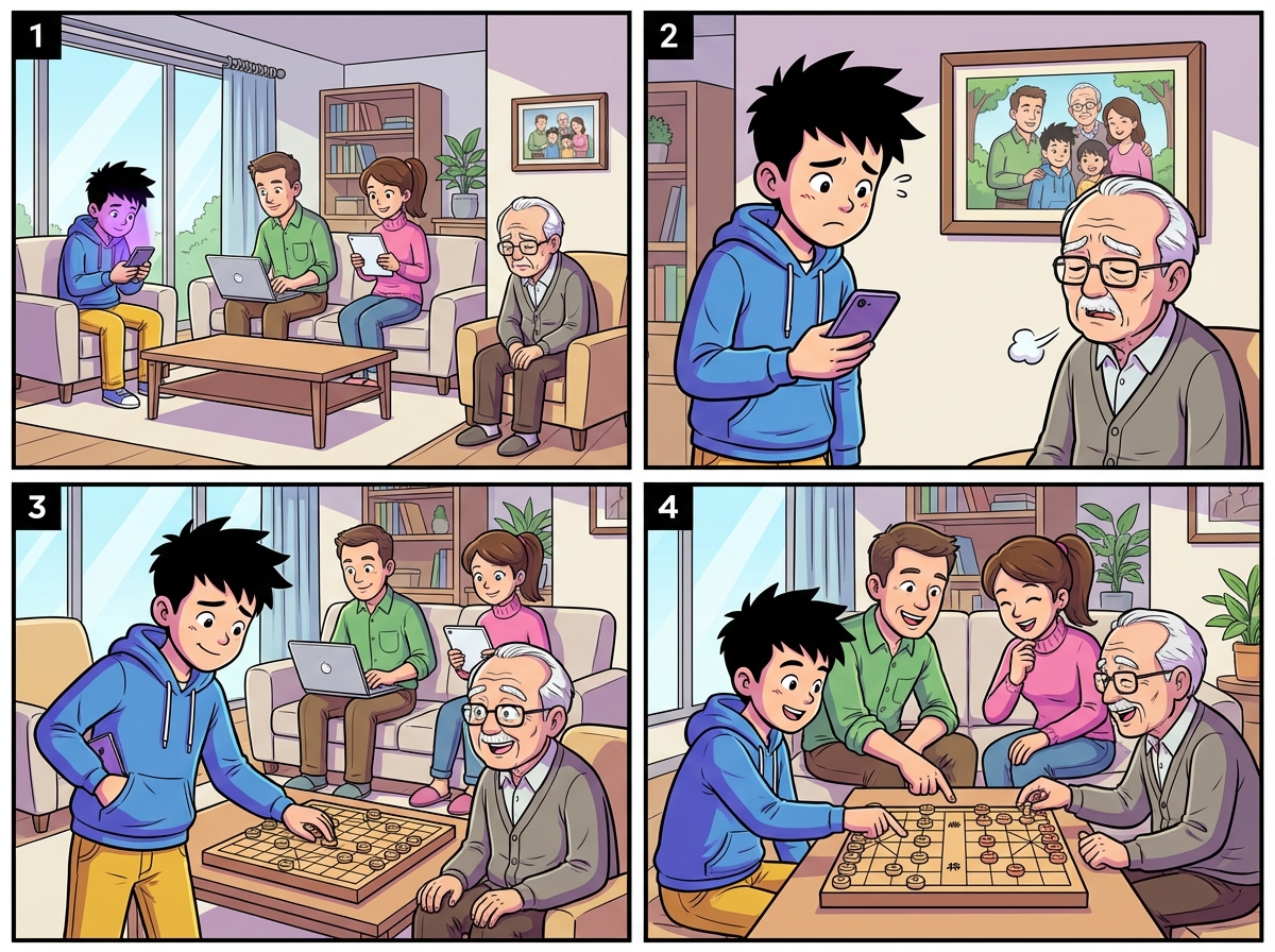 Story narration panels