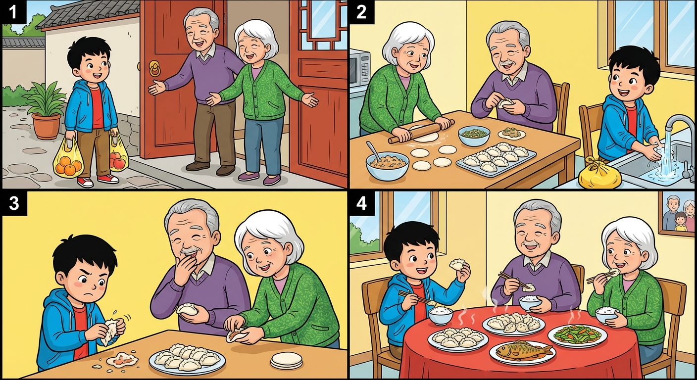 Story narration panels
