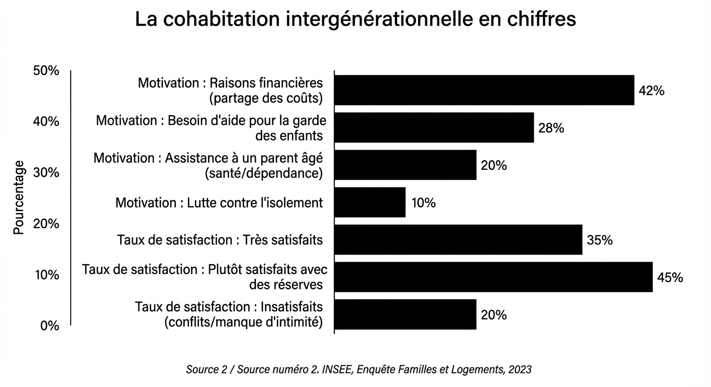La cohabitation intergénérationnelle en chiffres