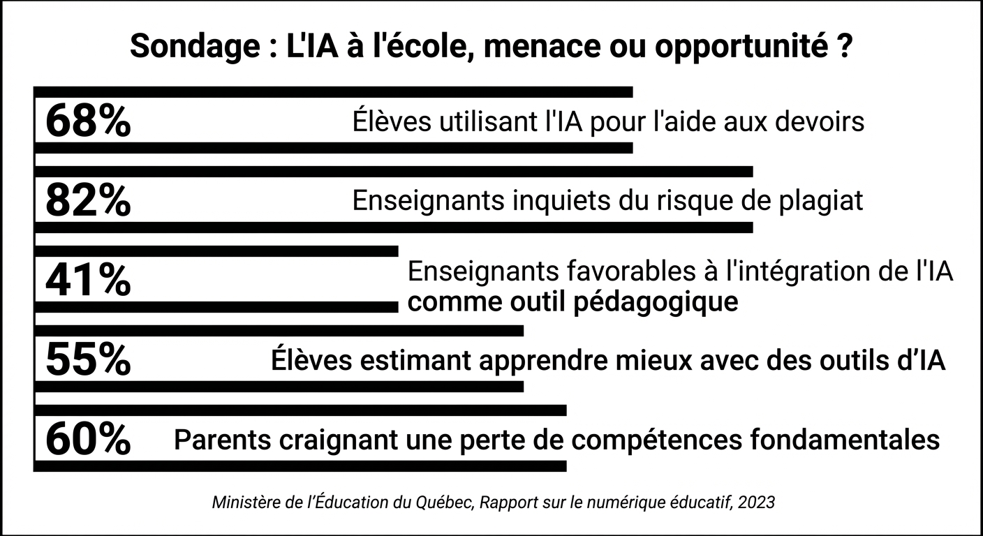 Sondage : L'IA à l'école, menace ou opportunité ?