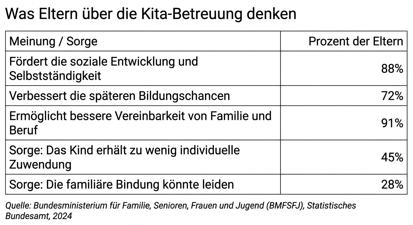 Was Eltern über die Kita-Betreuung denken