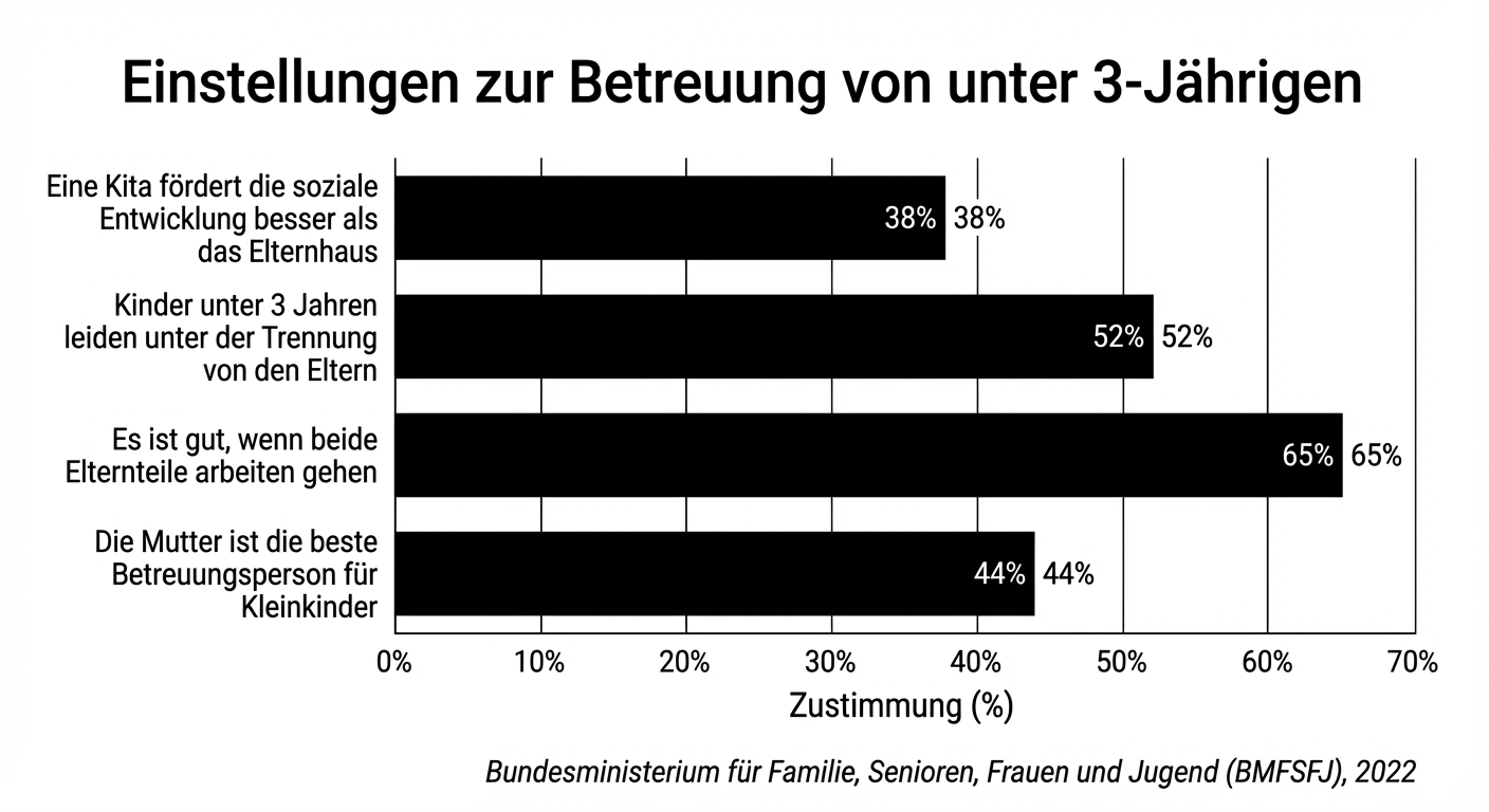 Einstellungen zur Betreuung von unter 3-Jährigen