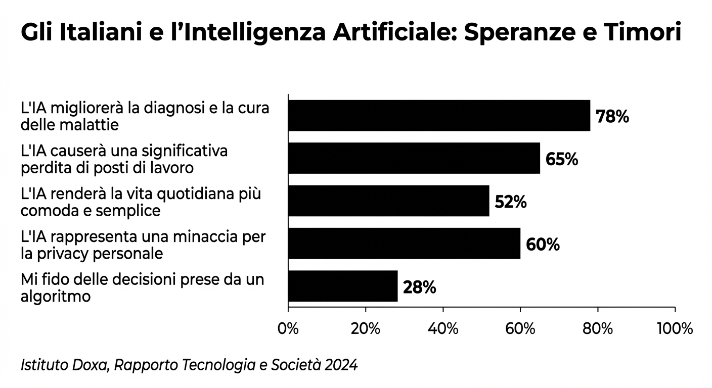 Gli Italiani e l'Intelligenza Artificiale: Speranze e Timori