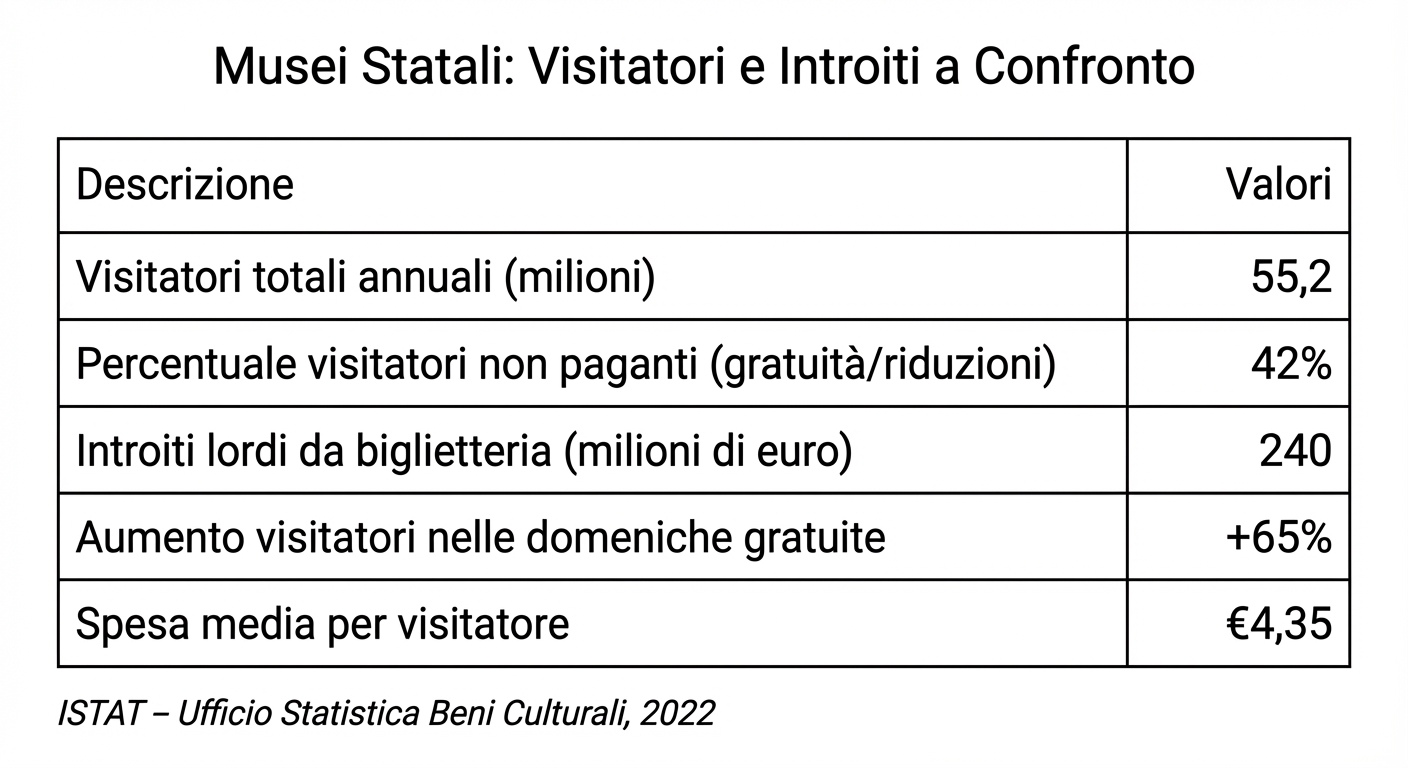 Musei Statali: Visitatori e Introiti a Confronto