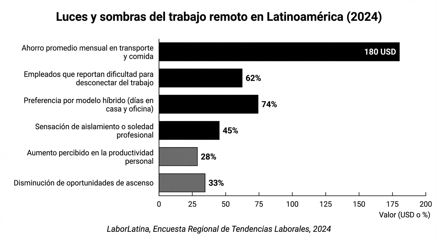 Luces y sombras del trabajo remoto en Latinoamérica (2024)