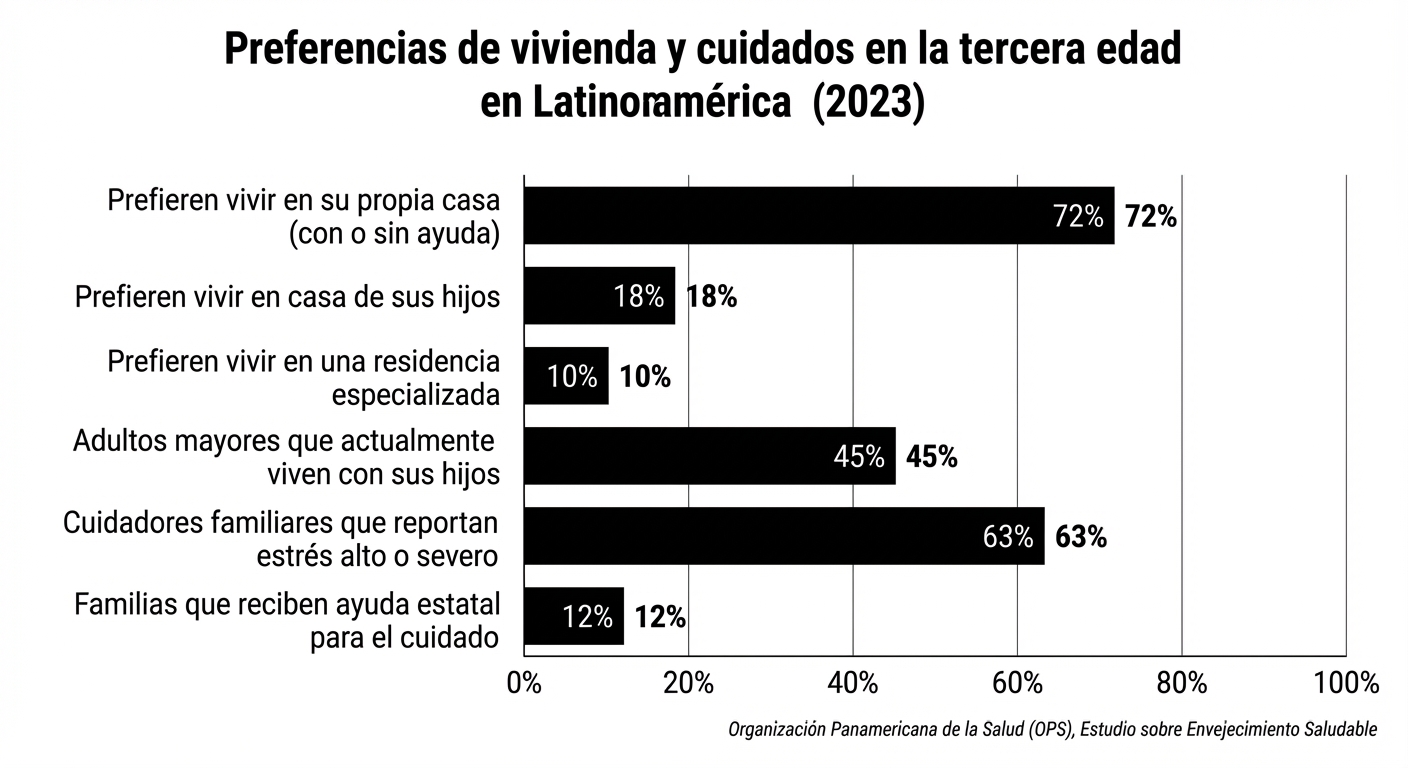 Preferencias de vivienda y cuidados en la tercera edad en Latinoamérica (2023)