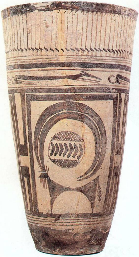 Beaker with ibex motifs
