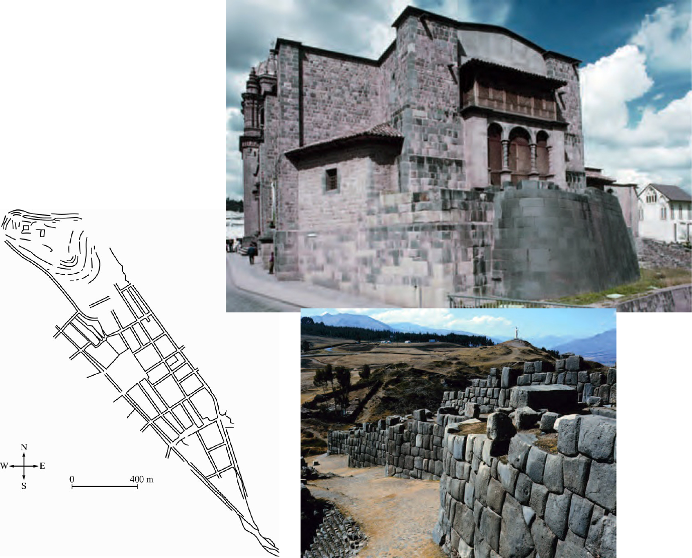 City of Cusco, including Qorikancha (Inka main temple), Santo Domingo (Spanish colonial convent), and Walls at Saqsa Waman (Sacsayhuaman)