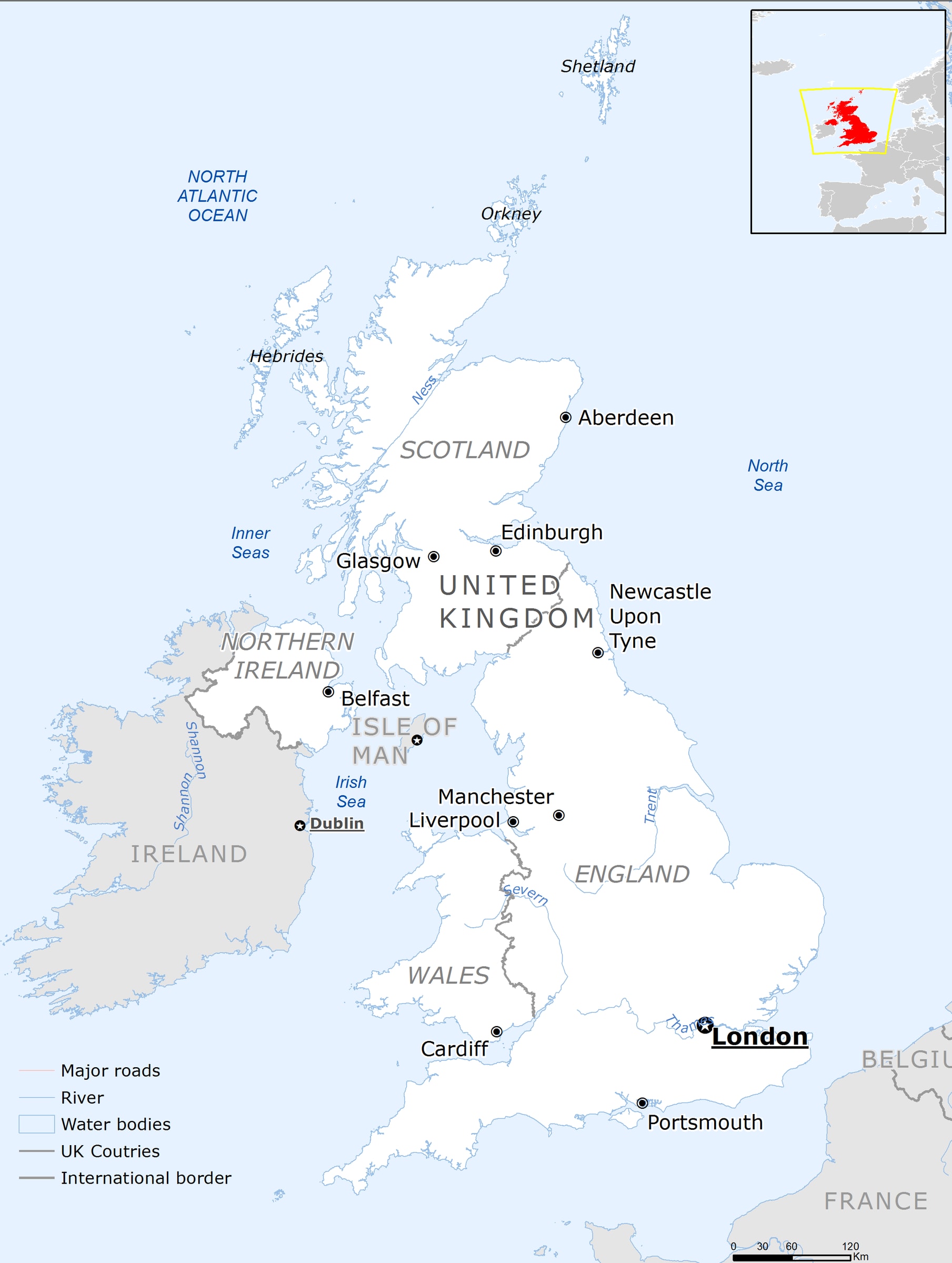 United Kingdom Base Map